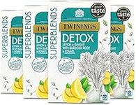 Twinings Superblends Detox - Lemon, Ginger & Burdock Root Herbal Tea Infusion with Fennel & Selenium, 80 x Biodegradable Tea Bags