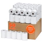 MUNBYN 3 1/8" x 2" Thermal Receipt Paper Rolls, 80mm POS Receipt Paper Cash Register Roll, 50 Rolls Sealed Pack