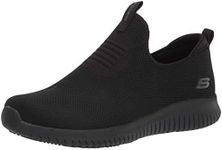 Skechers Women's Slip on Athletic Food Service Shoe, Black, 7.5