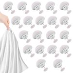 Encuryna Pack of 20 Duvet Clips, Round Shape Duvet Cover Clips, Non-Slip Duvet Cover Clips, Duvet Cover Fastening Clips for Duvets, Sheets, Curtains, Clothes (Grey)