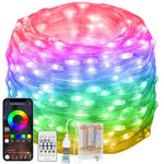 RGBIC Fairy String Lights Battery Operated, 66FT 200 LED Colorful String Lights, APP/Remote Control, 99+ Modes Dimmable, Timer, Waterproof Twinkle Lights for Room, Christmas, Party, Garden Decor