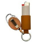 Retractable Lighter Holder for BIC Lighters Made for The J6 BIC Lighter with Spring Clip to Attach & Remove from Keys, Bags, & More. 15 Colors (Brown)