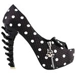 SHOW STORY Black Polka Dots Spring Cleaning Pumps,LF80624CH39,6UK,Black Polka Dots