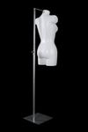 The Shopfitting Shop WHITE Female Lingerie Swimwear Fashion Display Mannequin Bust Complete With Metal Floor Stand