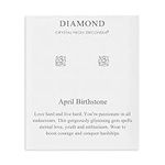 Philip Jones April (Diamond) Birthstone Earrings Created with Zircondia® Crystals