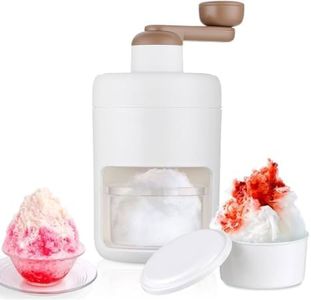HOMIO Portable Ice Crusher Machine with Ice Box Mold for Home | Manual Ice Shaver Snow Cone Ice Gola Cocktails Slush Maker | Grinder Machine BPA Free Ice Hand-Cranked for Kitchen Gadgets Ice Blender
