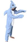 WOTOGOLD Animal Cosplay Costume New Shark Unisex Adult Pajamas Sky Blue, Large