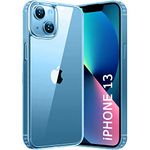 TheGiftKart Ultra-Hybrid Back Cover Case for iPhone 13 | Shockproof Design | Camera Protection Bump | Hard Back Bumper Case Cover for iPhone 13 (PC & TPU, Crystal Clear Back, Transparent Sides)