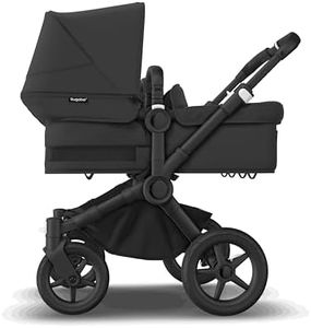 Bugaboo Donkey 5 Mono Complete,Single Stroller Converts to Side-by-Side Double Stroller, Multiple Seat Positions, Black/Midnight Black-Midnight Black