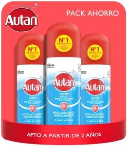 Autan® Pack Family Care Spray Seco, Repelente de mosquitos apto para niños a partir de 2 años, 3 Unidades