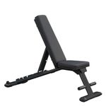 Body-Solid GFID225 Adjustable 600 lbs. Capacity Folding Weight Bench for Strength Training, Stretching, Ab Exercises, and Dumbbell Curls