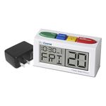 MEDCENTER Talking Alarm Clock, Medication Pill Reminder Clock, Talking Alarm Clock for Dementia, Hearing, Visually impaired Seniors-Digital Clock Ex Large White (with Adapter)