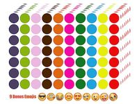 Blesstur 1050 PCS Colored Dot Stickers Circle Stickers Garage Sale Price Stickers Circle Dots Labels Polka Round Stickers Label Color Coding Label Stickers for Office, Classroom, Papers, 0.75 inches