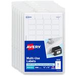 Avery Removable Labels, 1/2" x 3/4", White, 6 Packs for 6,048 Total (45418)