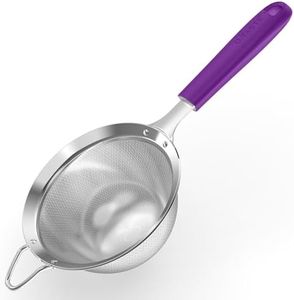 U-Taste Fine Mesh Strainer, 18/8 Stainless Steel Sieve 30 Mesh, M/Purple