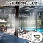 Patio Misting Kit - Pre- Assembled Misting System - Simply unpack and Attach - Cools temperatures by up to 30 Degrees - for Patio, Pool and Play Areas (48 Feet - 12 Nozzles)