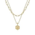 M MOOHAM Dainty Gold Necklace for W