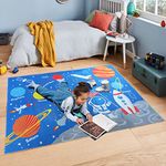Shopster Kids Playroom Universe Rug Play Carpet 7'9" x 5'2", Large Educational Children’s Play Mat, Learn & Play Area Rug for Children's Bedroom, Playroom or Classroom