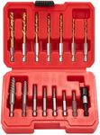 UYECOVE 15 Pieces Screw Extractor Set 6542/4341 HSS Cobalt Left Hand Drill Bit Broken Screw Extractor Kit with 1/4'' Adaptor, Stripped Screw Extractor Set Ez Out Removing Screws Bolts Nuts