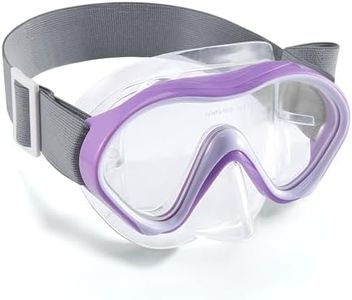 Aegend Kids Swim Goggles Snorkel Diving Mask for Kids Youth 3-15, Knitted Fabric Strap, Anti-Fog 180° Clear View