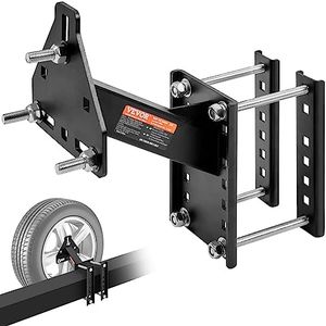 VEVOR Spare Tire Carrier, Trailer Spare Tire Mount, 160 lbs Capacity, Utility Trailer Accessories Fits Most 4 & 5 & 6 & 8 Lugs Wheels on 4", 4.25", 4.5", 4.75", 5", 5.5", 6", 6.5" Bolt Patterns