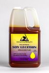 Lecithin Soy Unbleached Fluid Liquid Emulsifier Emollient Stabilizer Pure 7 LB, 1 gal, 3178 ml