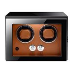 ZOEJOE Automatic Watch Winder for Automatic Watches,Double Watch Winder Box with Quiet Motor,2 Watch Storage Case for Men and Women,4 Mode Control by Turn Knob, Black and Brown