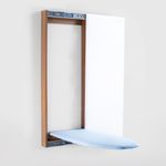 INVISIBLE BED Wall Mounted Ironing Board with Foldable Ironing Table Stand and Sliding Shutter (37cm x 9.5cm x 100cm)