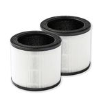 PUREBURG Replacement True HEPA Filters Compatible with Breville BAP007 BAP009 & Holmes HPA360W Air Purifier, also Compatible with Bionaire True HEPA 360° Air Purifier,2-Pack