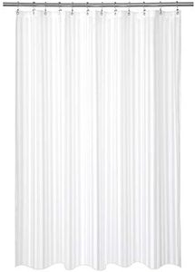 Barossa Design Waterproof Fabric Shower Curtain or Liner Standard Size, Satin Damask Striped, Machine Washable, Hotel Quality, 72x72 Inches