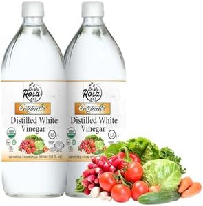 De La Rosa Organic Distilled White Vinegar, Raw & Unfiltered, Kosher for Passover, Vegan & Gluten Free, Great for Salad Dressing, Marinades, White Distilled Vinegar 32 Oz (Pack of 2)