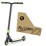 FREEDARE Pro Stunt Scooter Complete Trick Scooter for Kids 8 Years and Up, Teens, Adults, Boys and Girls Freestyle Street Scooter for Intermediate and Beginner Skate Park (Green)