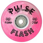 Atom Skates Outdoor Quad Roller Wheels 78A Atom Pulse Flash 65x37 Pink / 1 Pack - 4 Wheels