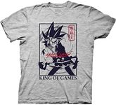 Ripple Junction Yu-Gi-Oh! Duel Monsters Yugi King of Games Anime Adult T-Shirt Officially Licensed Medium Heather Grey