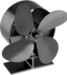 BenkerEsti Wood Stove Fan – Black, Heat Powered Fireplace Accessory
