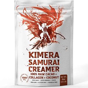 KIMERA SAMURAI Coconut Creamer - Organic 100% Raw Cacao + Collagen - Superfood - Keto & Paleo Friendly - 8oz Pack