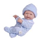 JC Toys 18452_B Mini La Newborn Baby Doll, Real Boy-Blue, 9.5 Inches