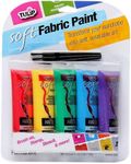 TULIP Soft Fabric Paint Primary, 0.9 Ounce (Pack of 5), Multicolor, 4 Fl Oz