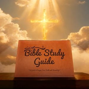 66 Page Bible Study Guide, Christian Notebook for Scripture Study with Guided Prompts, Bible Study Supplies & Bible Study Journal, Daily Devotionals, Enhanced Large Print(Supporting Elderly Readers) (Brown)