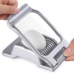 MCIJRJOI Egg Slicer, Multipurpose 304 Stainless Steel Wire Egg Slicer for Hard Boiled Eggs, Aluminum Egg Cutter Heavy Duty Slicer