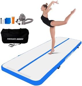 AirTrack Nordic Standard Airtrack Matte 3m - 8m mit Luftpumpe, Turnmatte Aufblasbar, Am Besten für Gymnastik, Yoga - Langlebig & Einfach zu Transportieren Matte Sport, Gymnastikmatte (4, blau)