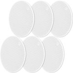 homEdge Silicone Trivets Mat, 6 Packs Multipurpose Non Slip Heat Resistant Pot Holder-White