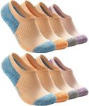 Eedor Athletic No Show Socks for Men & Women - Unisex No Show Non Slip Ankle Socks, Low Cut Invisible Socks for Men & Women, Cotton Socks, Running Socks & Casual Socks - 4-Pack, XL, Two-Tone