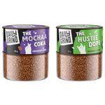 DAILYGRIND Flavored Instant Coffee Powder Combo Pack of 2 with Hazelnut & Mochaa Flavored Coffee - 50g x 2 Jar | 100% Arabica Beans for Both Hot and Cold Coffee| Makes 50 Cups