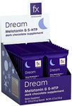 Fx Chocolate Dream - Chocolate Supplement to Support Stress Response, Relaxation + Calm - Dark Cacao with Melatonin + 5-HTP - Keto Dark Chocolate - Sugar-Free, Vegan + Non-GMO (30 Pieces)