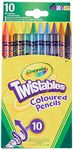 CRAYOLA Twistables Colouring Pencils, Simply Twist for More Colouring Fun - No Need to Sharpen, Ideal for Kids Aged 3+, Assorted Colours, 10 Count