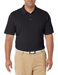 Amazon Essentials Men's Regular-Fit Quick-Dry Golf Polo Shirt (Available in Big & Tall), Black, Medium