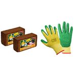 TrustBasket Cocopeat 1.3 kg Block (Set of 2-650gms Each) | Expands Upto 3 litres of Powder| Hydroponic Plants, Kitchen Gardening and Terrace Gardening & Reusable,Heavy Duty Garden Hand Gloves