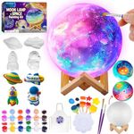 Paint Your Own Moon Lamp Kit, Cool Gifts DIY 3D Space Moon Night Light, Art Supplies Arts & Crafts Kit, Arts and Crafts for Kids Ages 8-12, Toys Girls Boy Birthday Gift Ages 3 4 5 6 7 8 9 10 11 12+