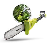 Sun Joe 24V-PS8-LTE 24-Volt 8-Inch 2-Ah Cordless Telescoping Chainsaw Pole Saw, Green